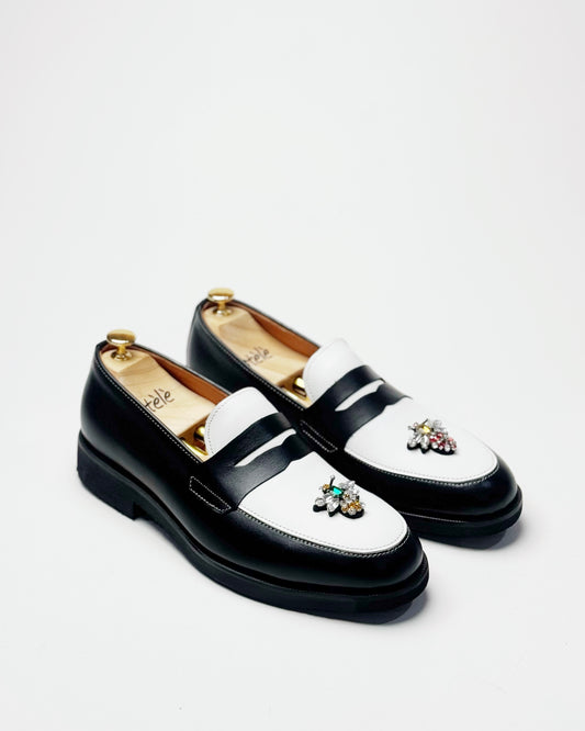 Dára Rhinestones Bee penny loafers