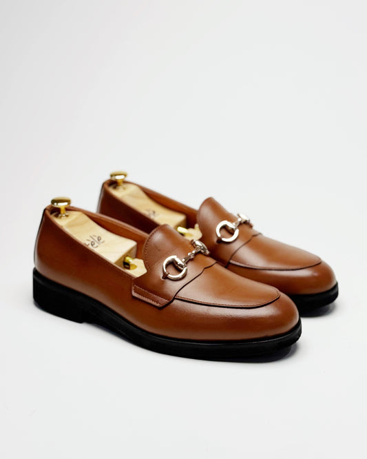 Dára Brown Horsebit Loafer