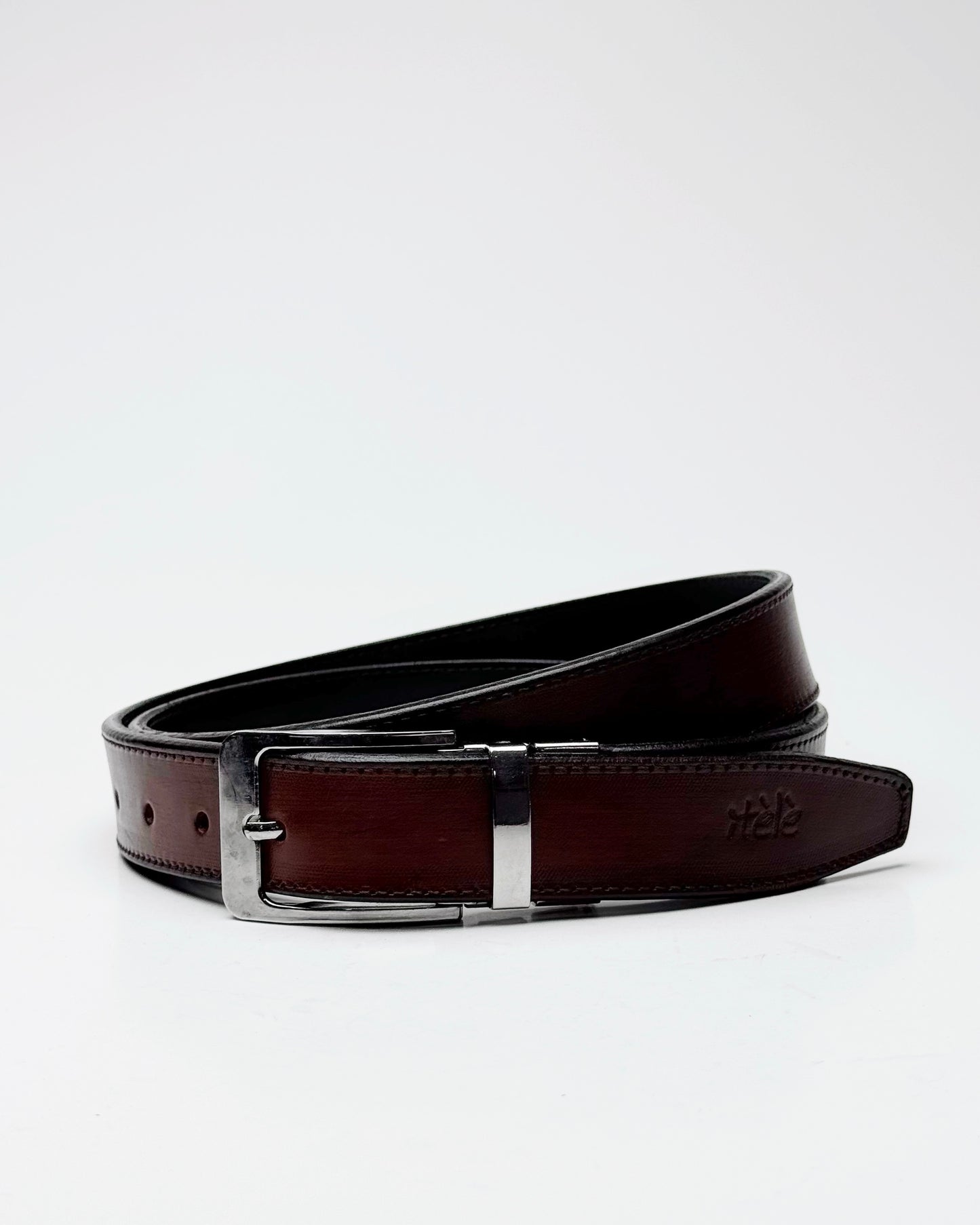 Two-sided Black and Brown Leather belt
