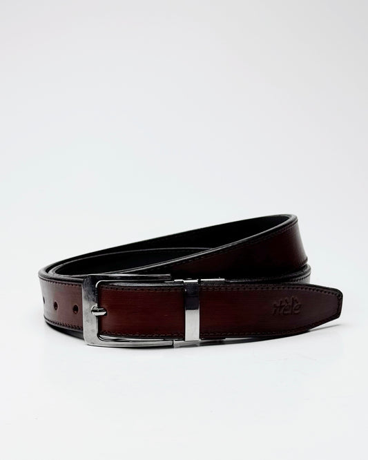 Two-sided Black and Brown Leather belt