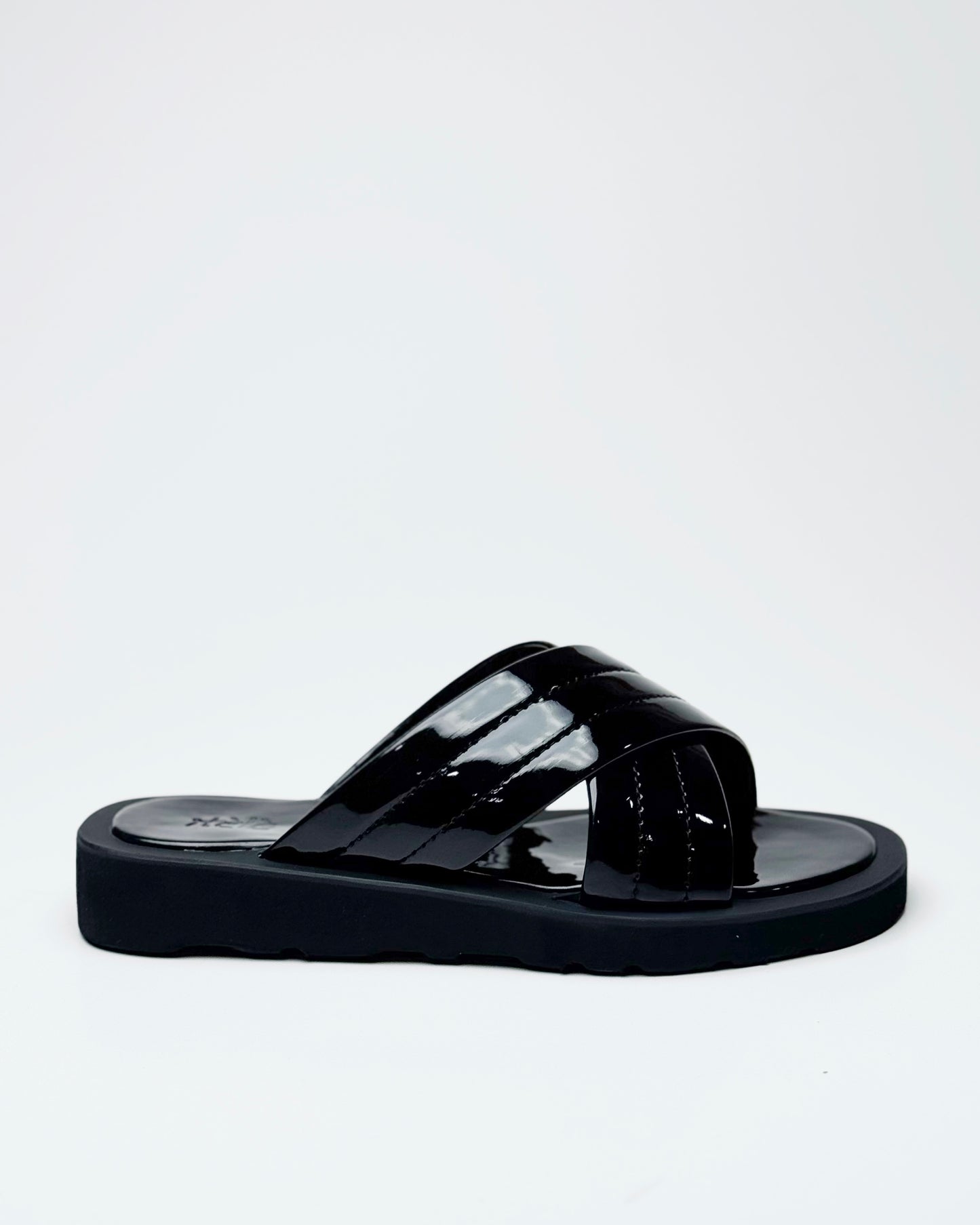 Puffer black cross strap