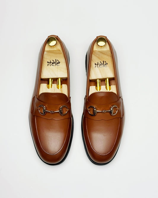 Dára Brown Horsebit Loafer