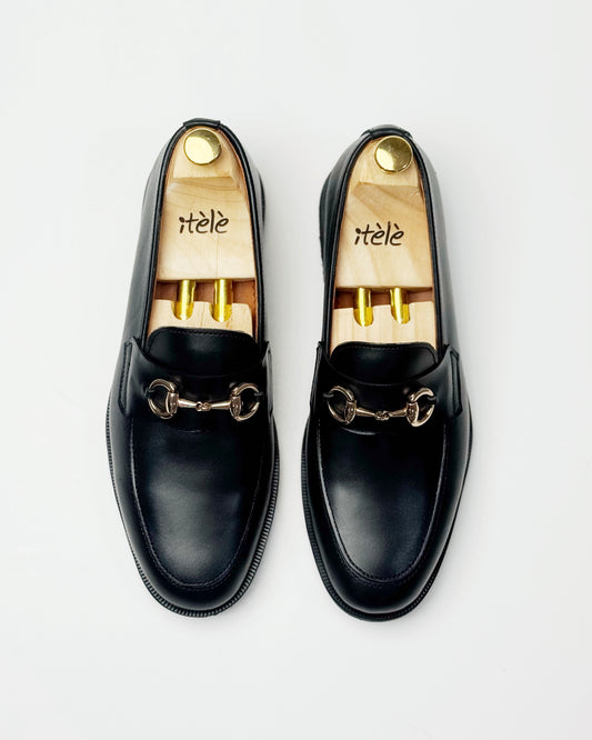 Dára Black Horsebit Loafer