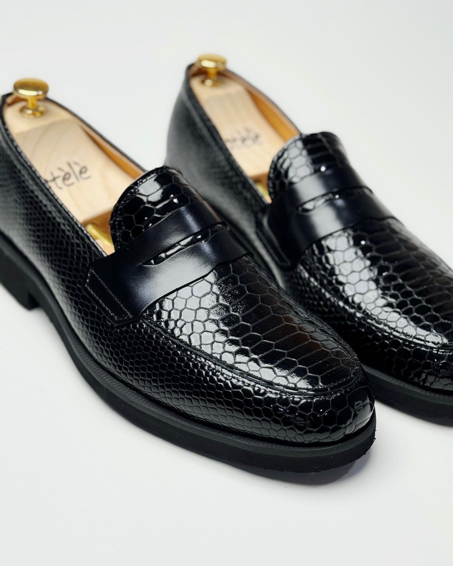 Dára Snake leather Penny Loafer