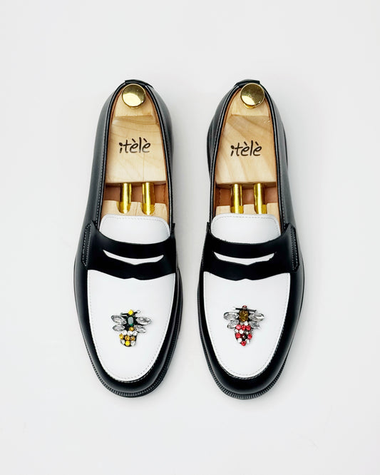 Dára Rhinestones Bee penny loafers