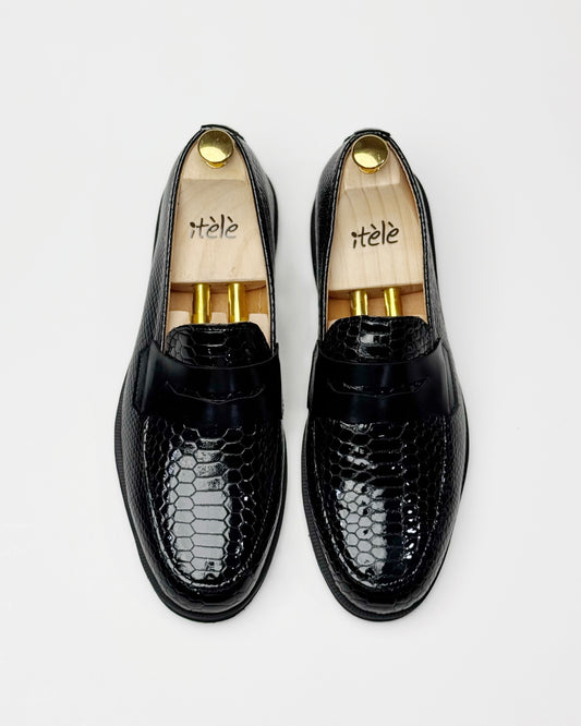 Dára Snake leather Penny Loafer